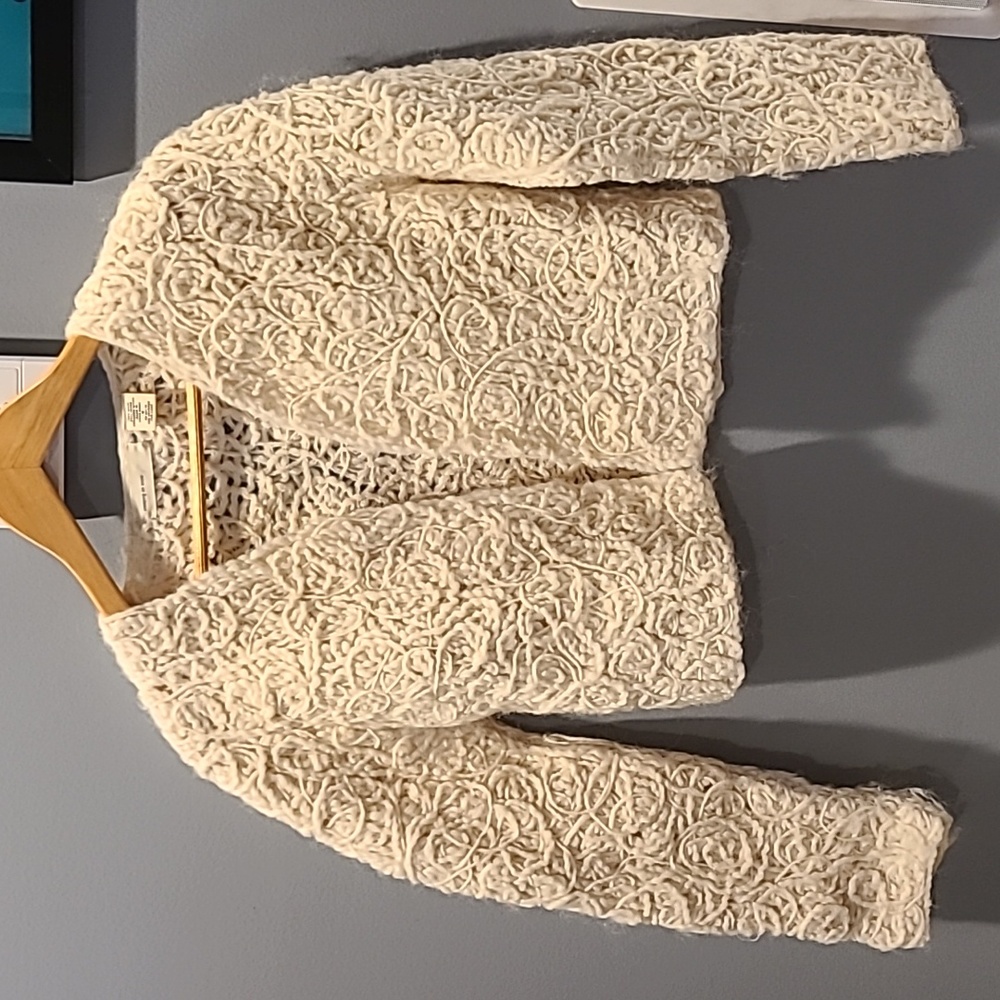 Sleeping on Snow Anthropologie Wool Cardigan Sweater Sz. M